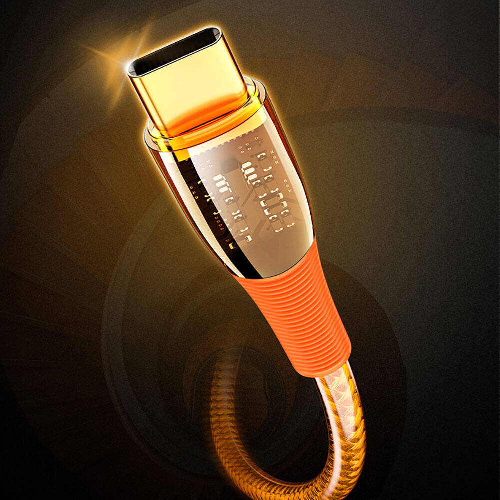 Recci RTC-P19CC Amber Serisi Type-C to Type-C PD 100W Şeffaf Tasarım Şarj ve Data Kablosu 1.5M Recci RTC-P19CC Amber Serisi Type-C to Type-C PD 100W Şeffaf Tasarım Şarj ve Data Kablosu 1.5M